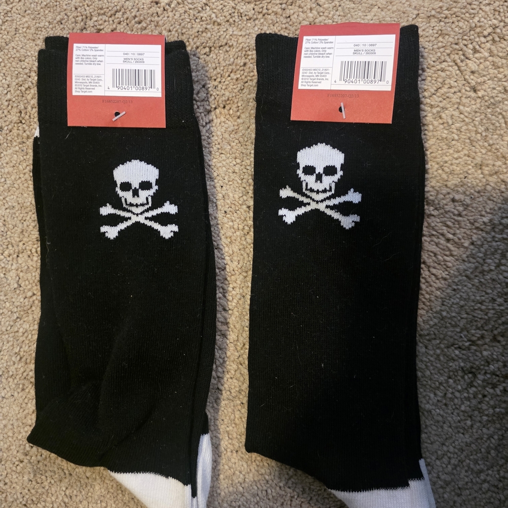 Mossimo Supply Co. Black Skull Socks